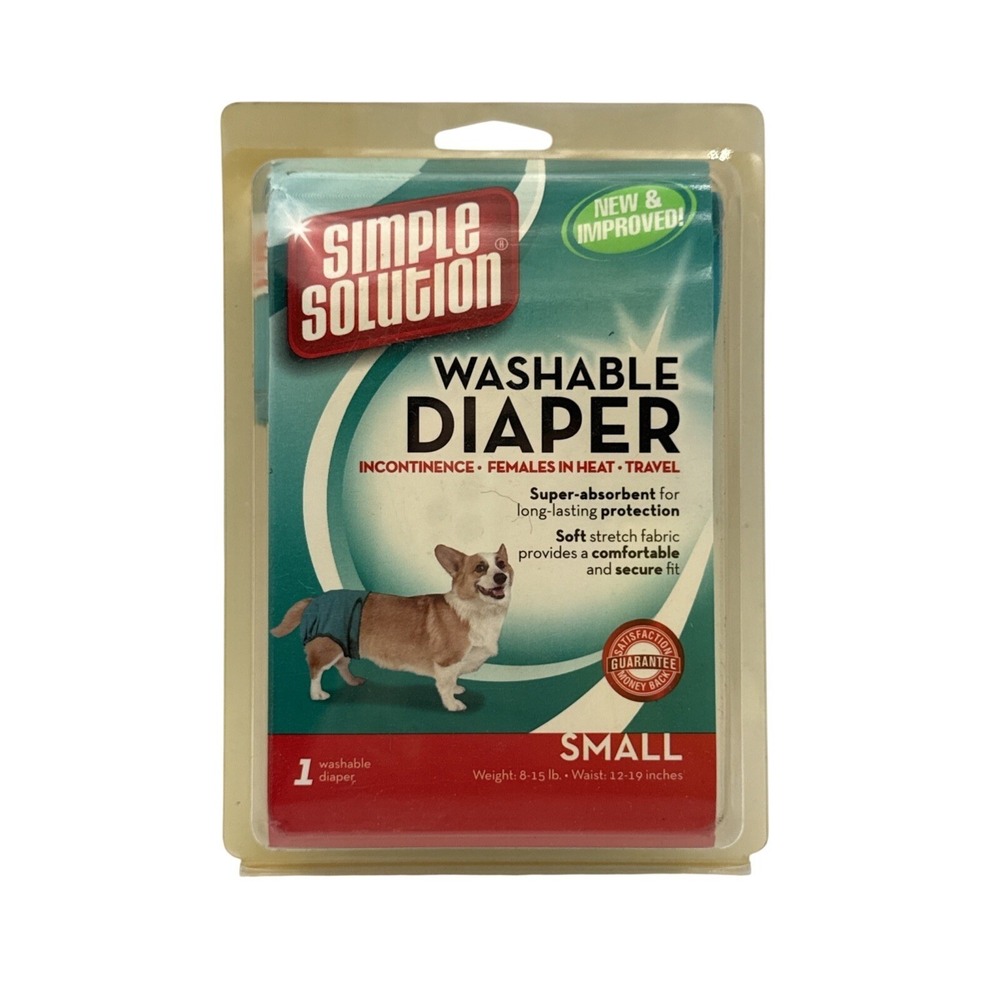 Simple Solution Washable Dog Diaper Small Female Reusable 8-15 lb NEW Teal